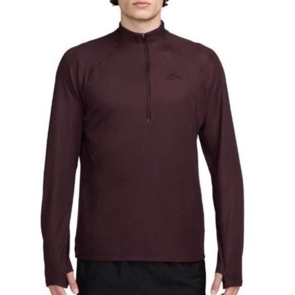 Nike Trail Running Top Burgundy Dri-FIT Quarter -Zip Size Small NWT FV9994-652